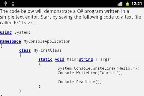 C Sharp Programming - عکس برنامه موبایلی اندروید