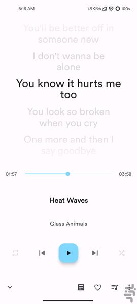 Music Player - عکس برنامه موبایلی اندروید