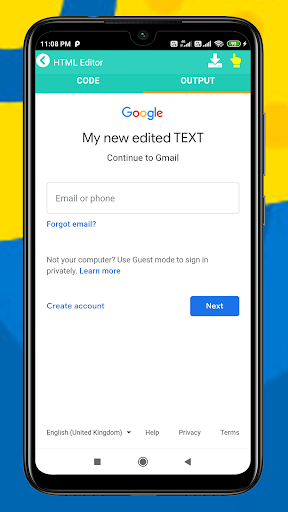 HTML Inspector and code editor - Image screenshot of android app