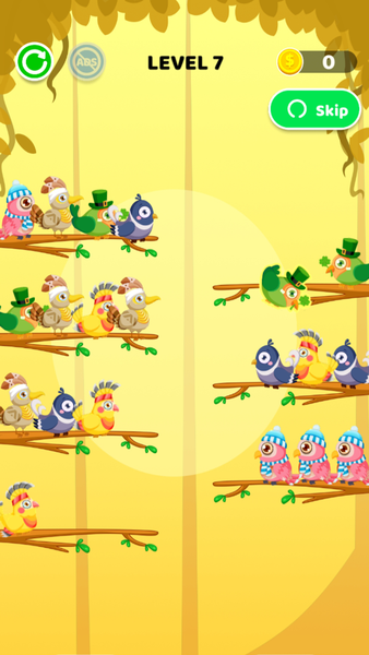 Color Bird Sort - Puzzle Game - Gameplay image of android game