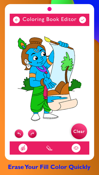 Lord Krishna Paint and Colors - Gameplay image of android game