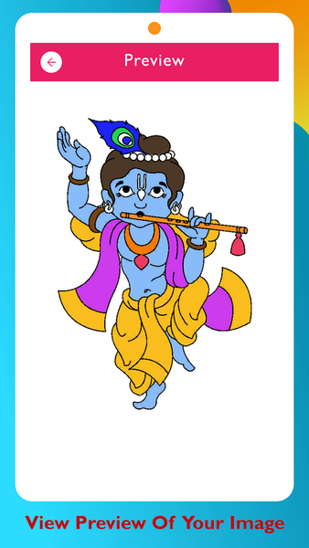 Lord Krishna Paint and Colors - Gameplay image of android game