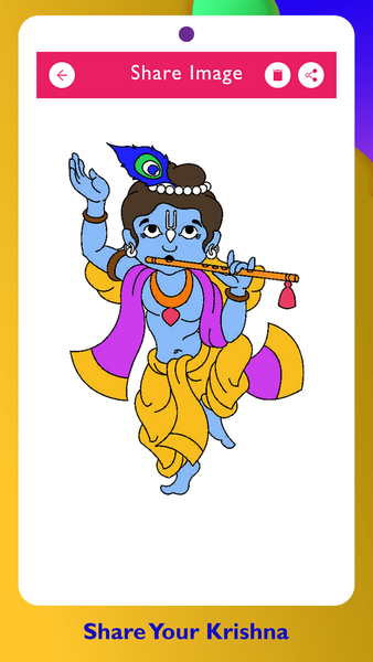 Lord Krishna Paint and Colors - Gameplay image of android game