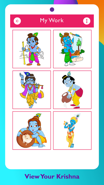 Lord Krishna Paint and Colors - Gameplay image of android game