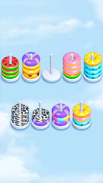 Hoop Sort Puzzle: Color Stack - Gameplay image of android game