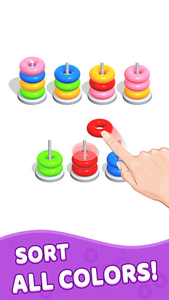 Color Hoop Stack - Sort Puzzle - Gameplay image of android game