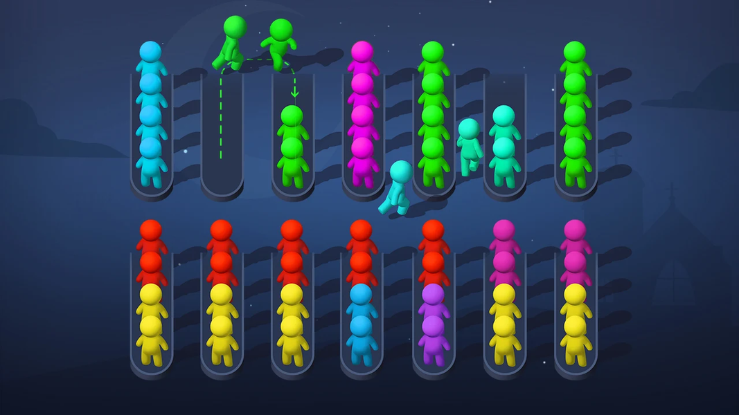 Sort Puzzle - stickman games - Gameplay image of android game