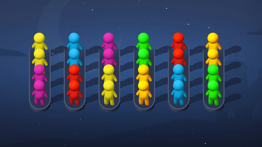 Sort Puzzle - stickman games - Gameplay image of android game