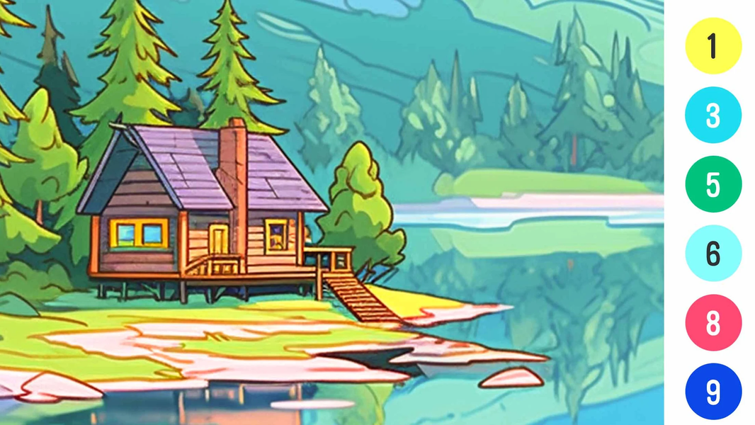 Coloring Book-lake colouring - عکس بازی موبایلی اندروید
