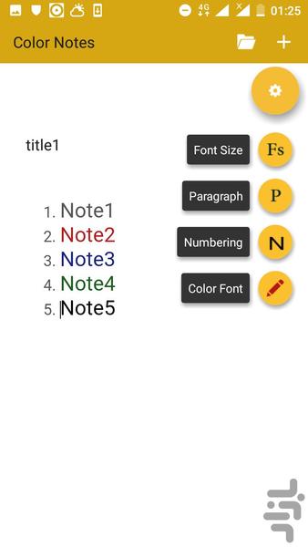 simple colorful note - Image screenshot of android app