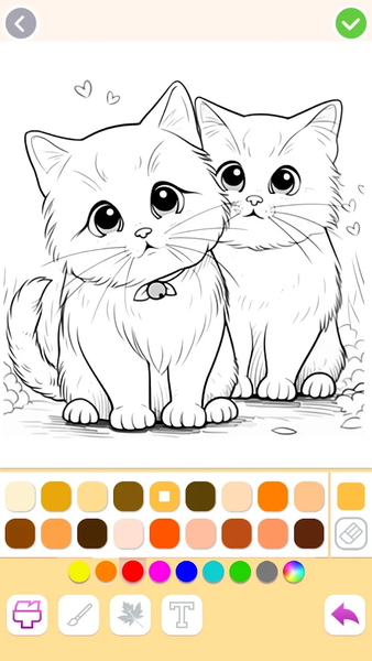 Animal coloring pages games - Gameplay image of android game