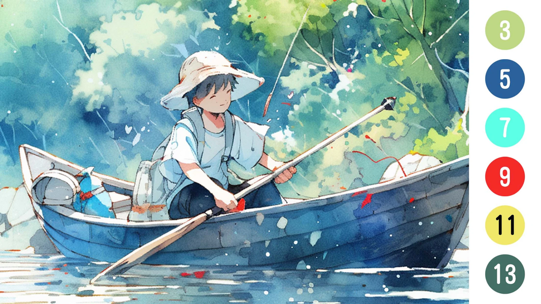 Anime Color by Number - Gameplay image of android game