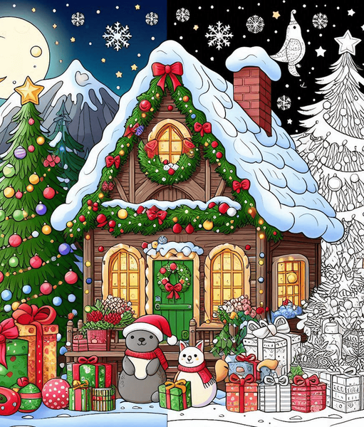 Coloring Book: Christmas Games - Gameplay image of android game