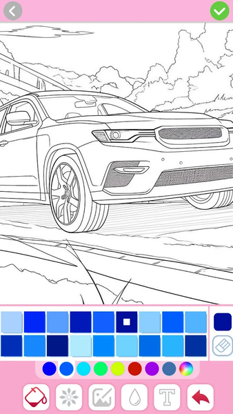 Car coloring games - Color car - Gameplay image of android game