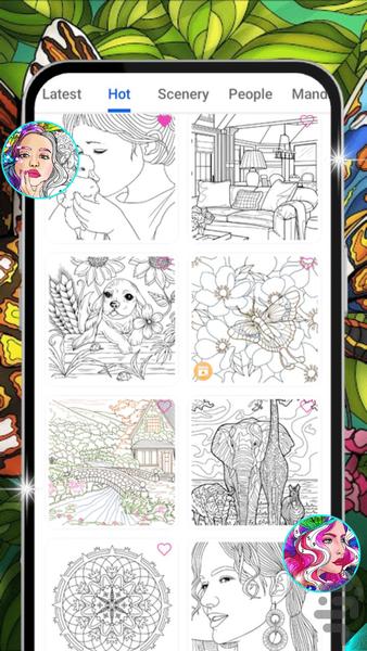Paint by Number 2024 - کتاب رنگ آمیز - Image screenshot of android app