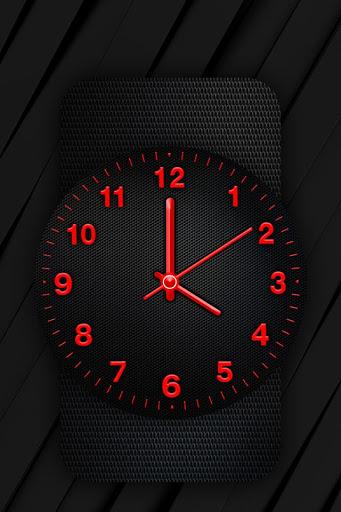 Red Analog Clock Live Wallpaper - Image screenshot of android app