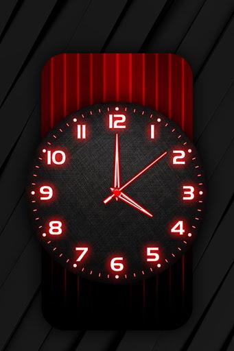 Red Analog Clock Live Wallpaper - Image screenshot of android app