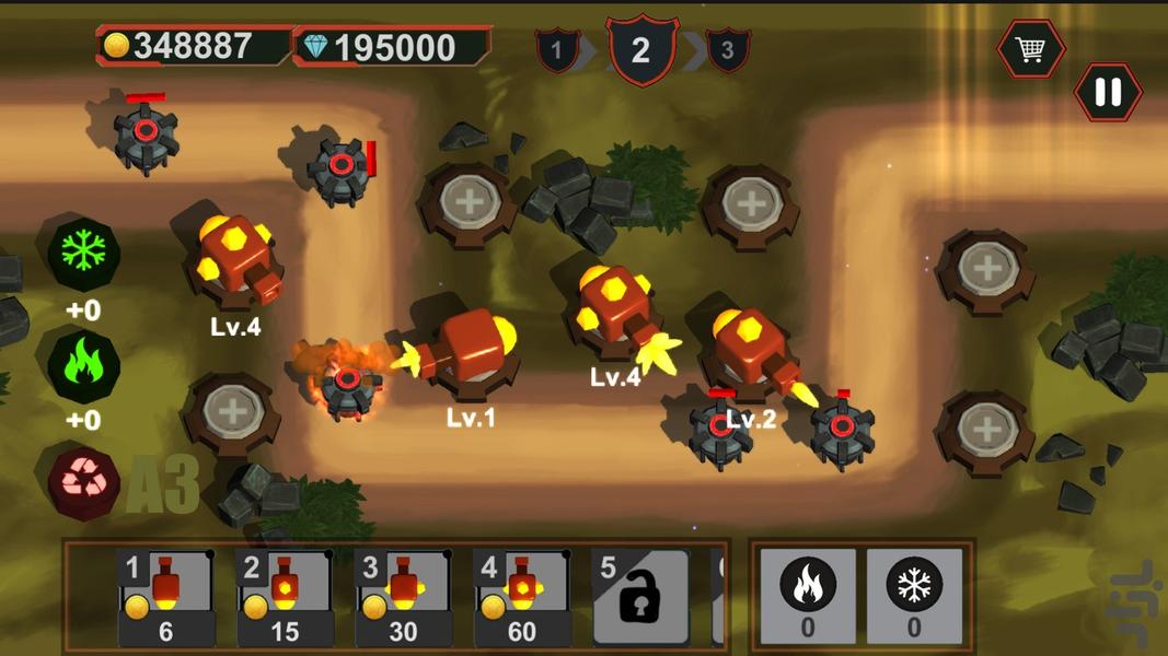 MergeDefenses - Gameplay image of android game