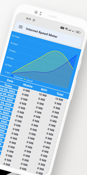 Internet speed meter - Image screenshot of android app