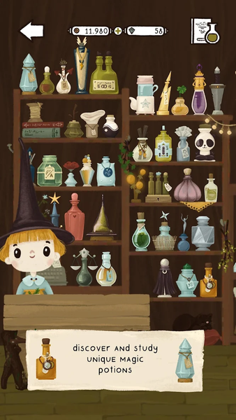 Olivia the Witch. Potion store - عکس بازی موبایلی اندروید