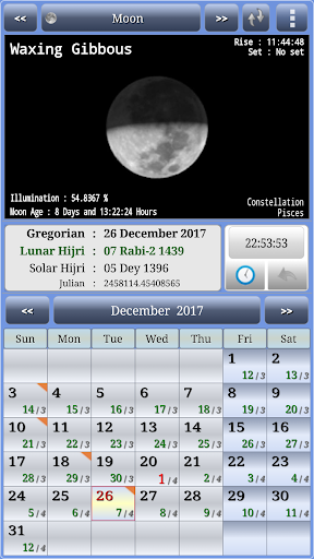 Sun & Moon Calendar - عکس برنامه موبایلی اندروید
