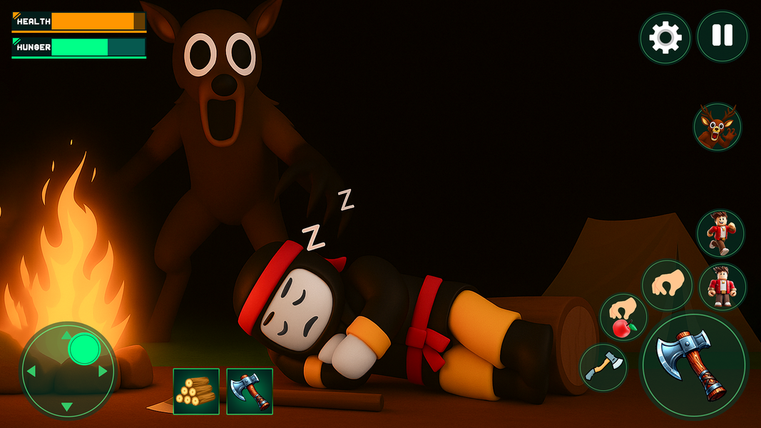 Dark Nights: Survive in Jungle - Gameplay image of android game