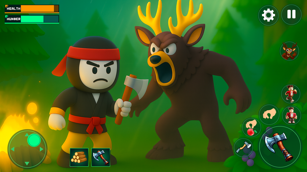 Dark Nights: Survive in Jungle - Gameplay image of android game