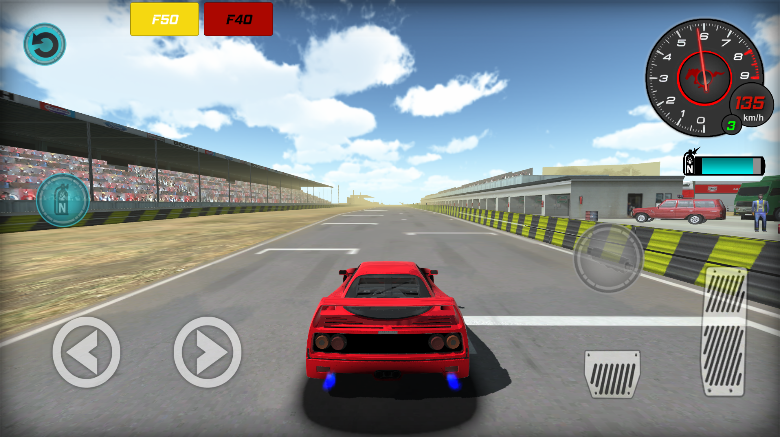 F40 Car Simulator - Gameplay image of android game