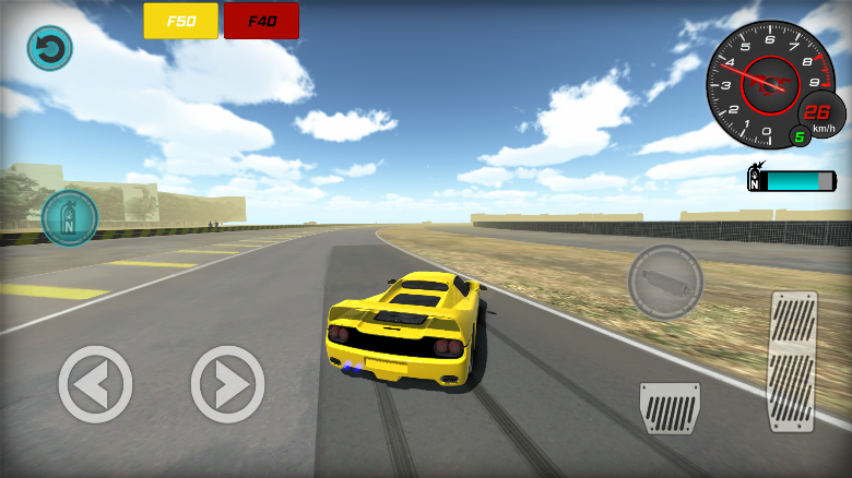 F40 Car Simulator - Gameplay image of android game