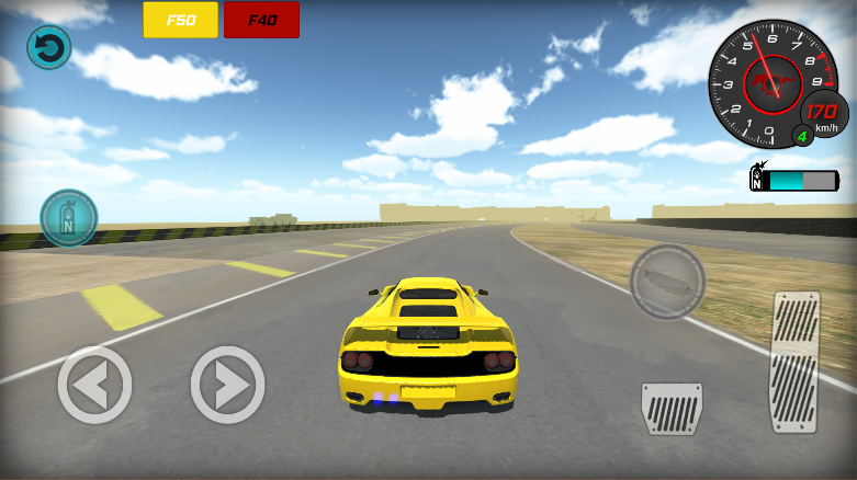 F40 Car Simulator - Gameplay image of android game