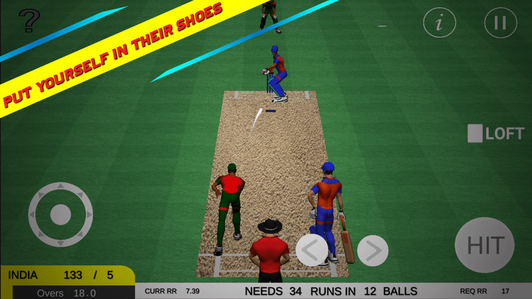 Cricket India Run Chase - Gameplay image of android game