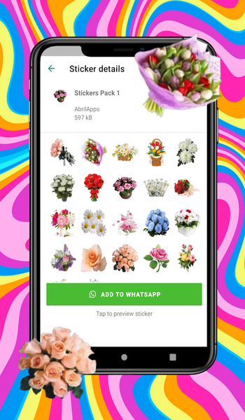 WAStickerApps Flowers Stickers - Image screenshot of android app