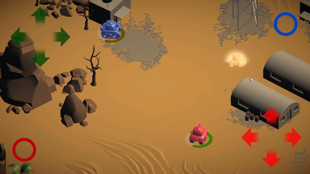 تانک بازی فان و خنده دار 2 نفری - Gameplay image of android game
