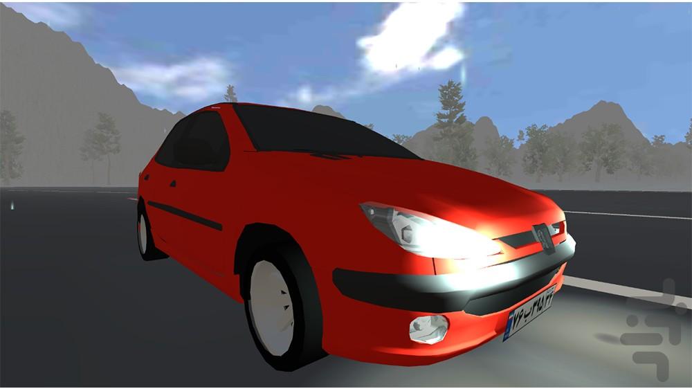 بازی رانندگی با 206 - بارانی - Gameplay image of android game