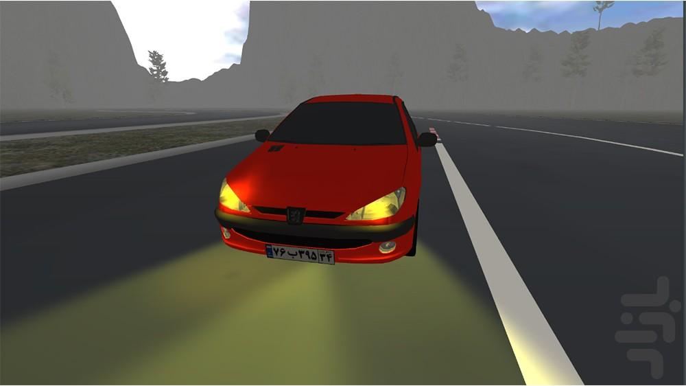 بازی رانندگی با 206 - بارانی - Gameplay image of android game
