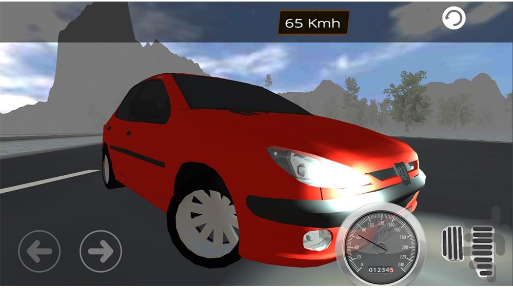 بازی رانندگی با 206 - بارانی - Gameplay image of android game