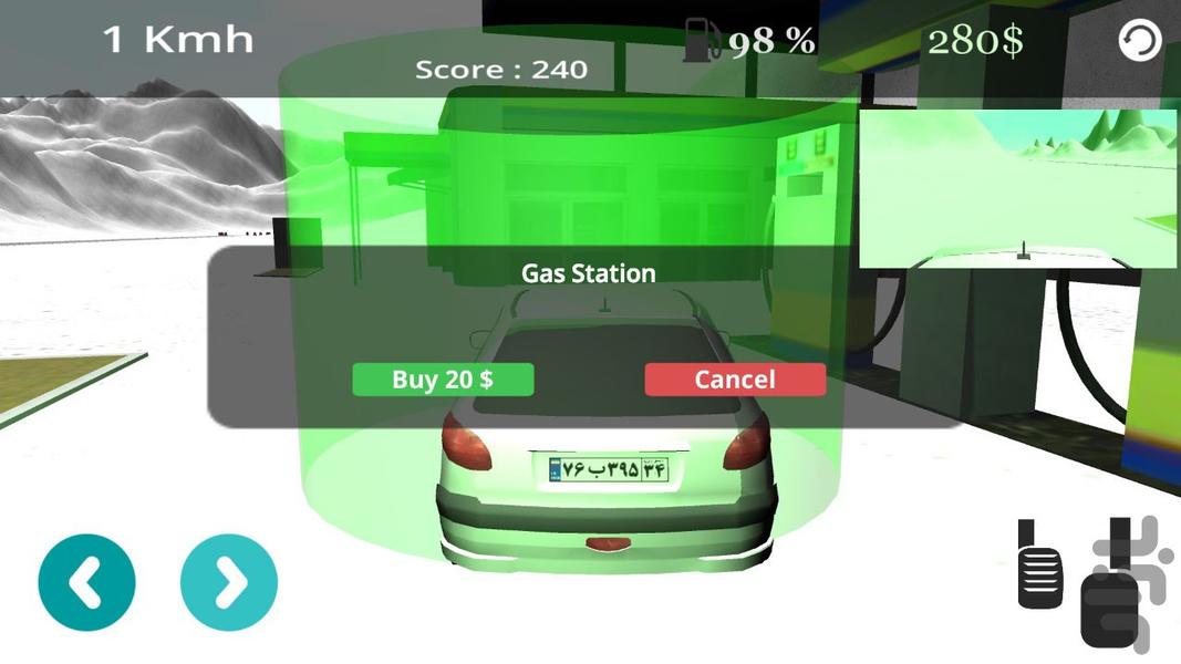 رانندگی حرفه ای با پژو 206 - Gameplay image of android game