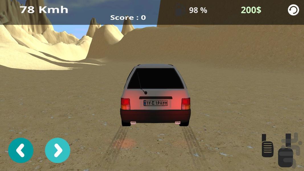رانندگی با پراید 111 در پیست کویر - Gameplay image of android game