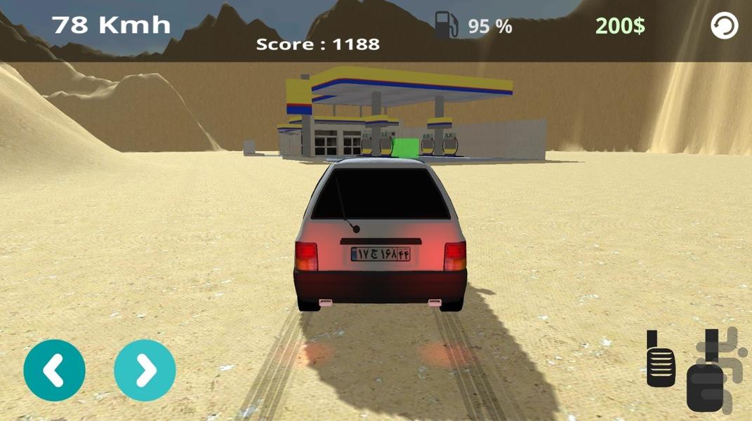 رانندگی با پراید 111 در پیست کویر - Gameplay image of android game