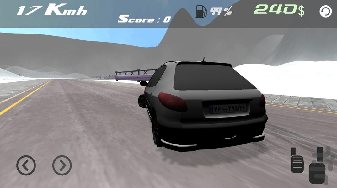 بازی ماشین سواری 206 در برف - Gameplay image of android game