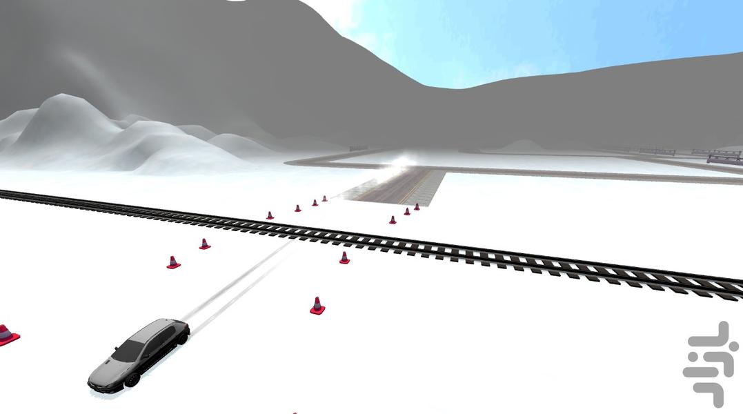 بازی ماشین سواری 206 در برف - Gameplay image of android game