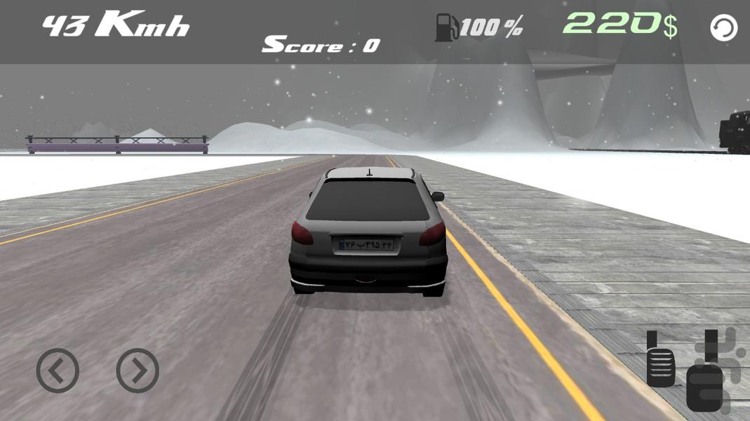 بازی ماشین سواری 206 در برف - Gameplay image of android game
