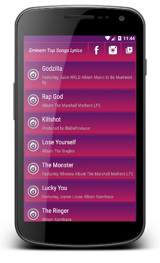 Eminem song lyrics (Offline) - عکس برنامه موبایلی اندروید