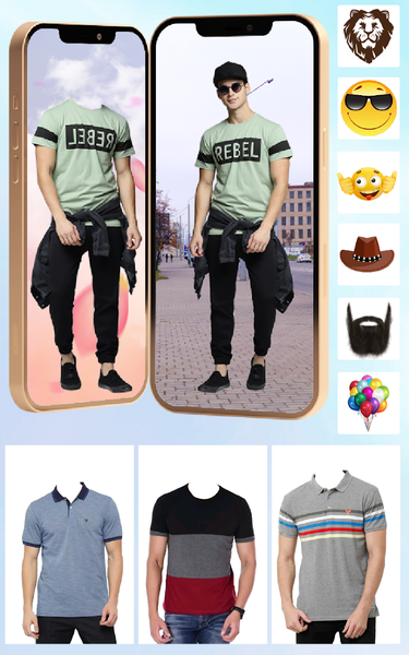 Men T Shirt Photo Suit Editor - Image screenshot of android app