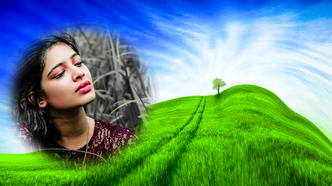 Green Hill Photo Frames Editor - عکس برنامه موبایلی اندروید