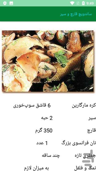 آشپزی انواع فست فود ها - عکس برنامه موبایلی اندروید