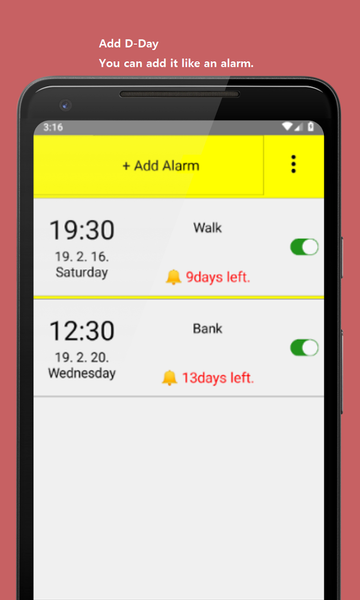 Month Alarm - Image screenshot of android app