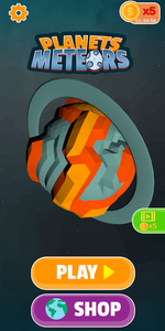 Planets And Meteors - Gameplay image of android game