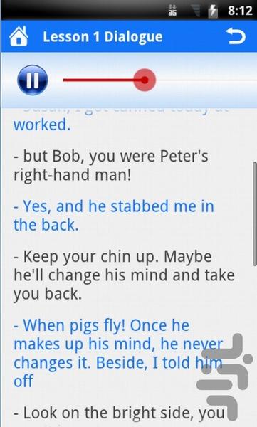 اصطلاحات عامیانه زبان انگلیسی - عکس برنامه موبایلی اندروید