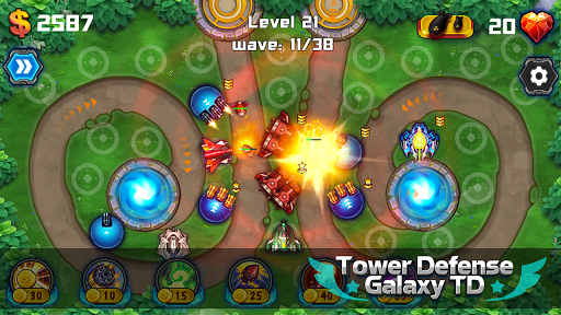 Tower Defense: Galaxy TD - Gameplay image of android game